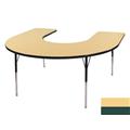 Early Childhood Resource ELR-14103-MMGN-SS 60 in. x 66 in. Maple Horseshoe Adjustable Activity Table with Maple Edge and Early Childhood Resource ELR-14103-MMGN-SS 60 in. x 66 in. Maple Horseshoe Adjustable Activity Table with Maple Edge and