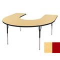 Early Childhood Resource ELR-14103-MMRD-SS 60 in. x 66 in. Maple Horseshoe Adjustable Activity Table with Maple Edge and Early Childhood Resource ELR-14103-MMRD-SS 60 in. x 66 in. Maple Horseshoe Adjustable Activity Table with Maple Edge and