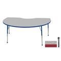Early Childhood Resource ELR-14104-GRD-C 48 in. x 72 in. Gray Kidney Adjustable Activity Table with Red Chunky Legs Early Childhood Resource ELR-14104-GRD-C 48 in. x 72 in. Gray Kidney Adjustable Activity Table with Red Chunky Legs