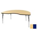 Early Childhood Resource ELR-14104-MMBL-SS 48 in. x 72 in. Maple Kidney Adjustable Activity Table with Maple Edge and Bl Early Childhood Resource ELR-14104-MMBL-SS 48 in. x 72 in. Maple Kidney Adjustable Activity Table with Maple Edge and Bl