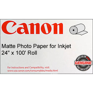 Picture of Canon 0849V349 Matte Coated Paper  170 gsm  24&amp;apos;&amp;apos; x 100 feet  Roll