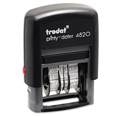 Picture of Us Stamp E4820 Trodat Economy Stamp  Dater  Self-Inking  1 5/8 x 3/8  Black