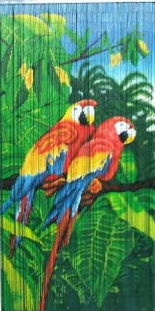 Picture of Bamboo54 5257 Double Parrot Curtain - Natural Bamboo