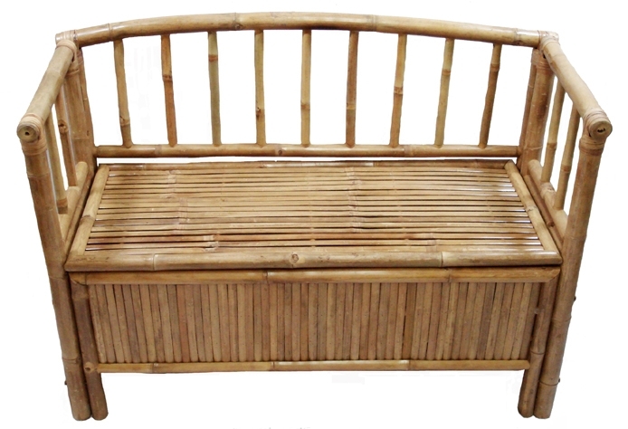 Picture of Bamboo54 5836 Natural Storage Bench - Natural Bamboo