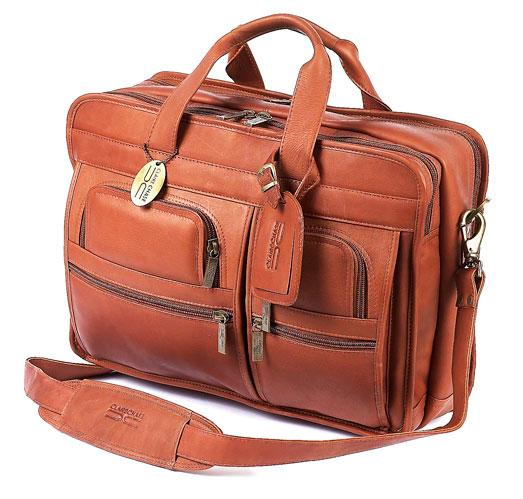 Picture of Claire Chase 151E-saddle Executive Computer Briefcase - Saddle