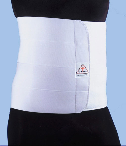 Unisex Elastic Abdominal Binder (12" Wide) - 4 Panels - Large