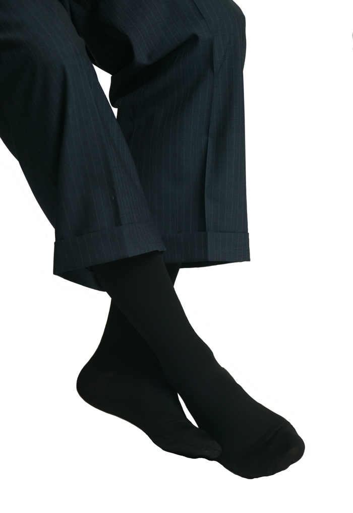 MAXAR Mens Trouser Support Socks (20-22 mmHg): H-1110  2X-Large  Black