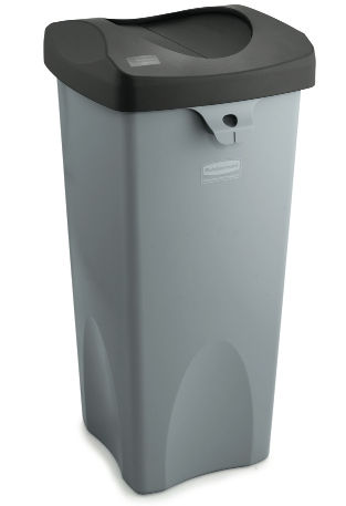 Rigid Waste Receptacle - Gray - 50-Gallon Container