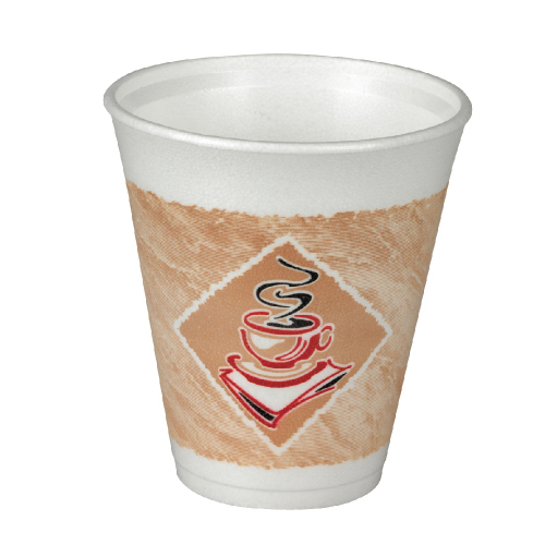 DCC 12X16G Cafe G Foam Hot-Cold Cup 12 Oz