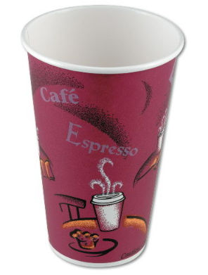 Picture of Solo Cup SCC 316SI Bistro Paper Hot Cup 16 Oz