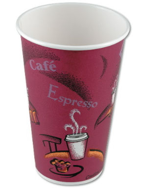 Picture of Solo Cup SCC 412SIN Bistro Polycoated Paper Hot-Cold Cup  Tall 12 Oz