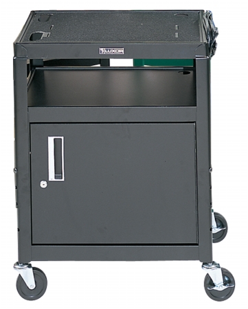 Picture of Luxor AVJ42C Adjustable-Height Steel Multi-Media Cart with Cabinet