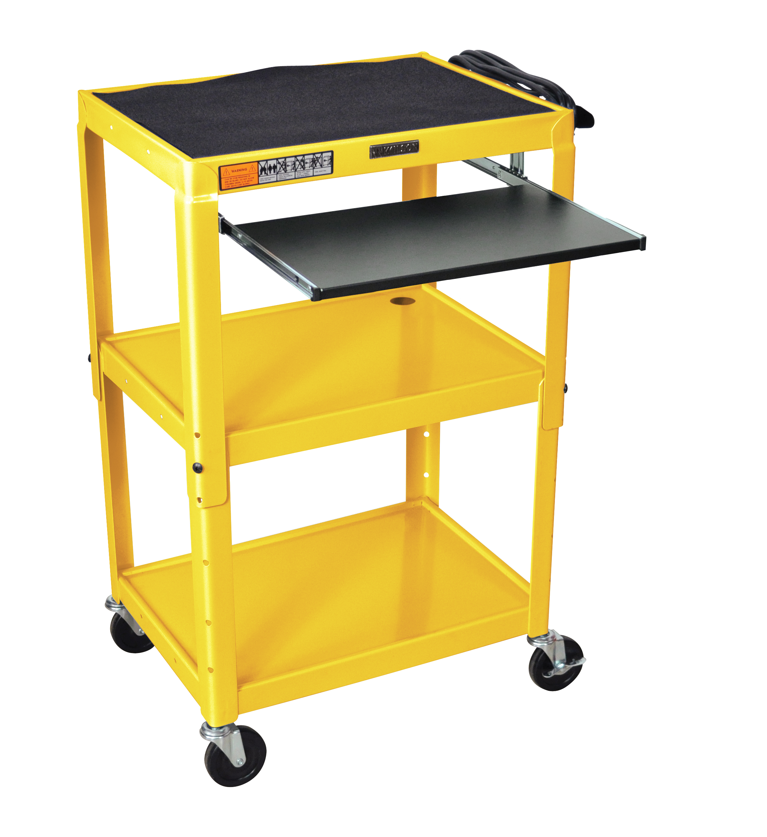 Picture of Luxor AVJ42KB-YW Adjustable Height Cart