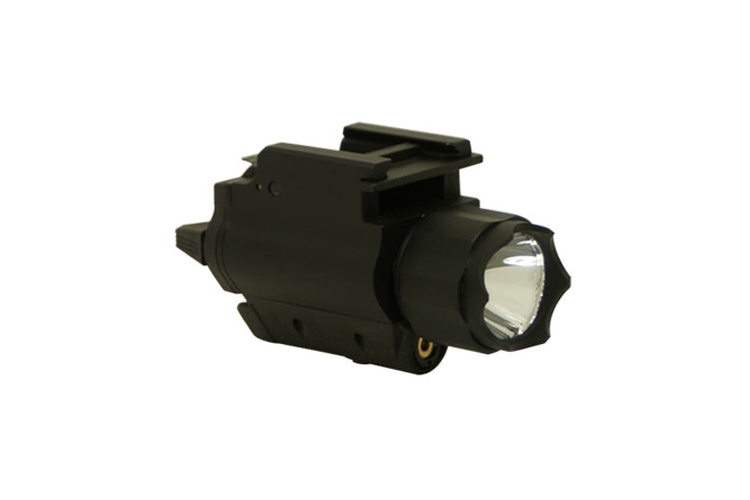 Tactical Red Laser Sight & LED Flashlight - Black - Compact - Durable Design
