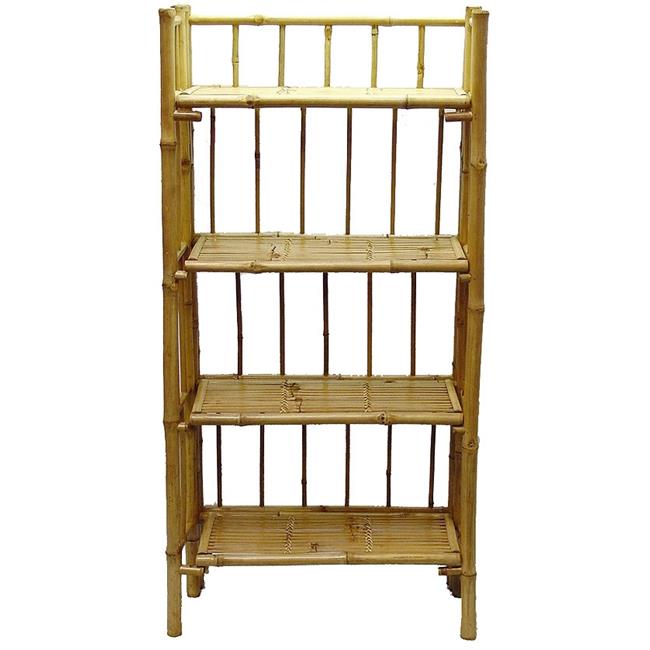 Bamboo54 5403 4 Tier Bamboo Shelf - Natural Bamboo