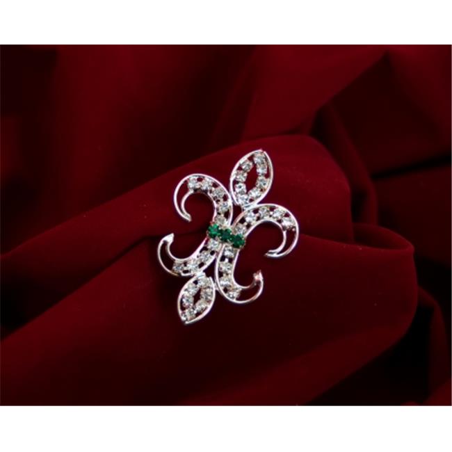Sunnywood 3240 2 Rhinestone Pin - Fleur De Lis