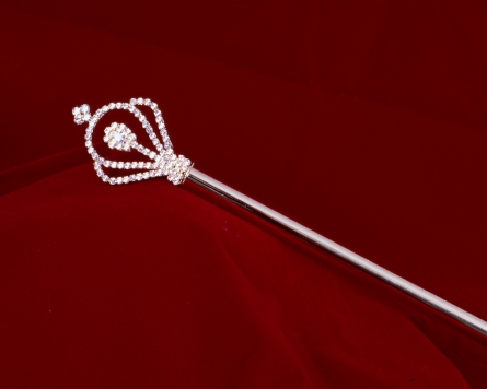 Rhinestone Scepter - Silver - 18 inches - High-Quality Design
