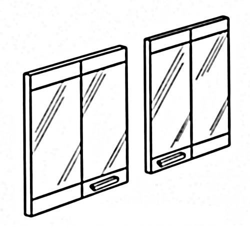 FMI  42'' Outdoor Bi Fold Glass Door - Black