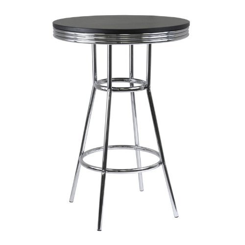 Summit Pub Table 30 in. Round - Black - Metal