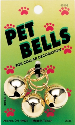 Picture of Coastal Pet Products CO50036 Gold Pet Bells 3 CT