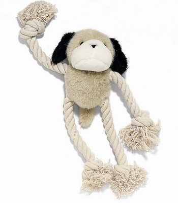 Picture of Ethical Products EP04191 Medium Moppets Plush and Rope Dog
