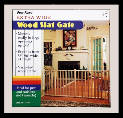 Picture of Four Paws Products FP57220 53-96 in. Gate Wood Vertical Slat