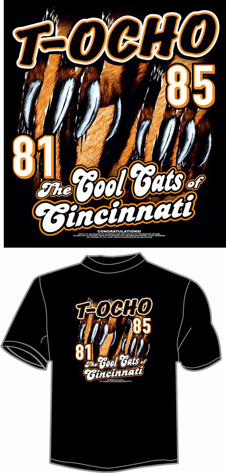 Picture of Encore Select AT-1TOchoCoolCats Black T-Ocho 81-85 - The Cool Cats of Cincinnati T-Shirt XX-Large