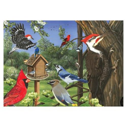 Picture of Outset Media Games OM58848 Around the Birdfeeder Tray Puzzle  35 pcs