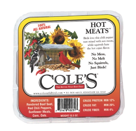 Picture of Coles Wild Bird Products Co COLESGCHMSU Hot Meats Suet Cake