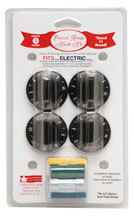 Picture of Range Kleen 4 Piece White Electric Range Replacement Knobs  8134