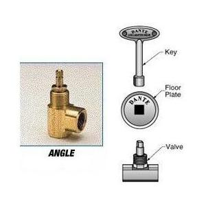 Picture of Canterbury VADP Angle Polished Brass Fireplace Gas Valve for LP or Natural Gas