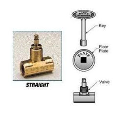 Picture of Canterbury VSDC Straight Chrome Fireplace Gas Valve for LP or Natural Gas
