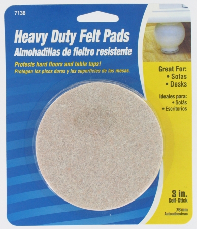 Picture of Waxman Floor Protection 4 Count 3in. Round Felt Pads  4713695N