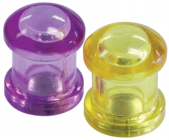 Picture of Master Magnetics Inc Purple & Yellow Magnetic Push Pins  07509