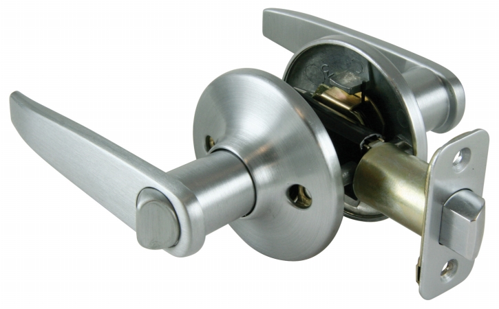 Picture of Ultra Dull Chrome Eternity Finish Lever Handle Bedroom & Bathroom Privacy Locks