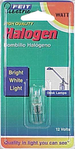 Picture of Feit 10 Watt Halogen Quartz T3 Bi Pin Light Bulb  BPQ10T3
