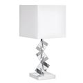 Dainolite 601T-PC-WH 1-Light Table Lamp Optical K9 Crytal White Shade - Polished Chrome Dainolite 601T-PC-WH 1-Light Table Lamp Optical K9 Crytal White Shade - Polished Chrome
