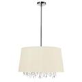 Dainolite BAR2111-694-PC 6-Light Crystal Pendant with Baroness Black-Silver Shade - Polished Chrome Dainolite BAR2111-694-PC 6-Light Crystal Pendant with Baroness Black-Silver Shade - Polished Chrome
