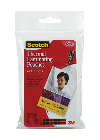 Picture of 3M Company MMMTP585210 Pouch 2-15-16 X 4-1-16 Id Badge With Clip 10 Per Pkg