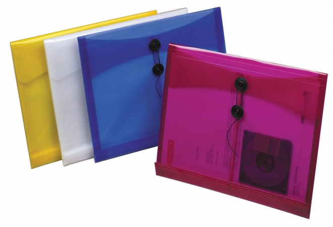 Esselte Pendaflex 1in. Assorted Colors Side Load Poly String Envelopes  52442