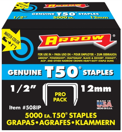 Picture of Arrow Fastener Co. .50in. T50 Staples  508IP