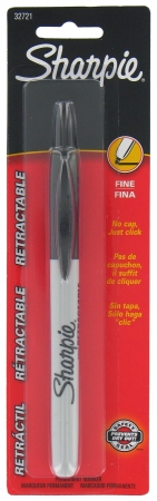 Irwin Industrial Tool 6 Count Black Sharpie Retractable Permanent  Marker  3272 - Pack of 6 -  Irwin Industrial Tools, 32721PP