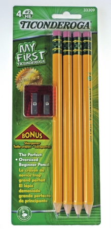 Picture of Dixon Ticonderoga 4 Count Large Size Pencil Kit With Sharpener  33309 - Pack of 6
