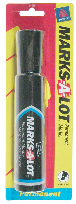 Picture of Avery Black Sign Marks-A-Lot Permanent Marker  24138 - Pack of 6