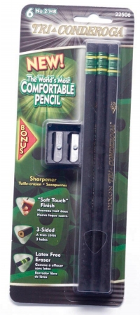 Picture of Dixon Ticonderoga 6 Count Black Comfortable No. 2 Pencil With Sharpener  22506 - Pack of 6
