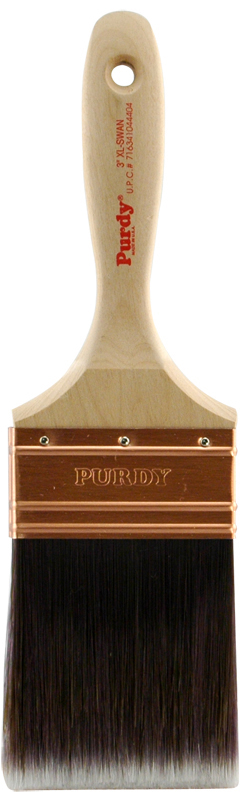 3" Flat Sash Firm, Nylon/Polyester Bristle, Paint Brush, Hardwood Handle