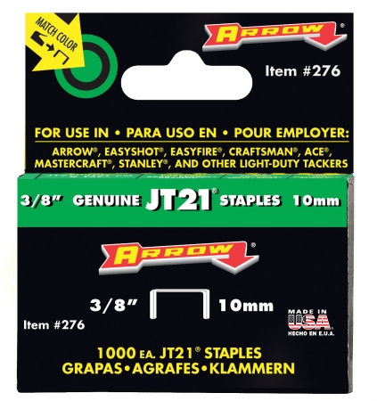 Picture of Arrow Fastener Co. .38in. JT21 Staples  276