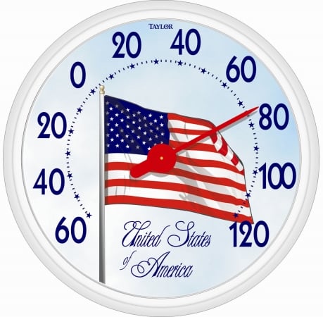 Picture of Taylor Precision 13-.50in. Large Dial USA Flag Thermometer  6729