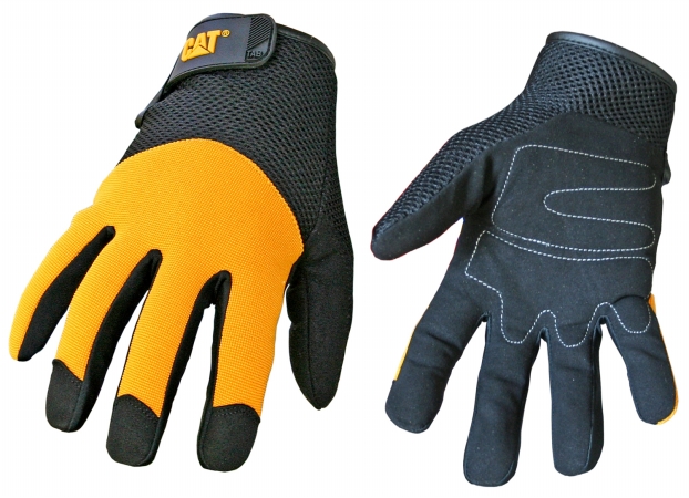 Picture of Cat Gloves Rainwear Boss Mfg Large Yellow Spandex Back Gloves CAT012215L
