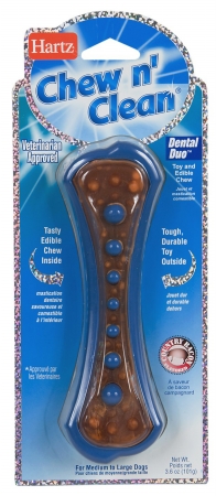 Picture of Hartz Chew N Clean Dental Duo Dog Chew & Toy  05415
